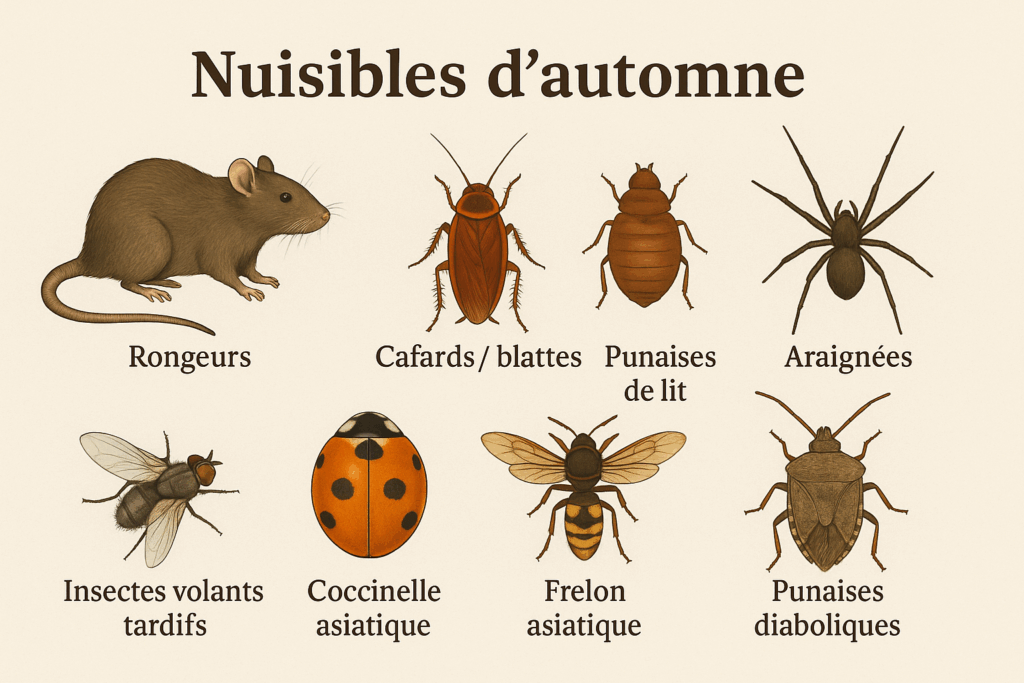 les différents nuisibles d'automne
