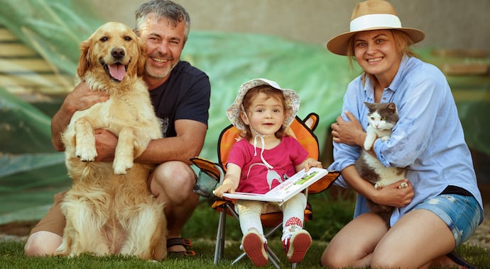 Une famille heureuse et complète !