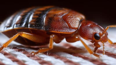 Dispositif de détection des punaise de lit - gros plan sur une punaise