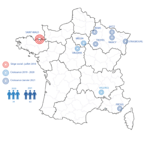 Carte de France - Anticimex implantation