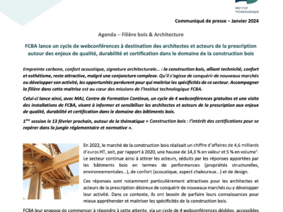Comminiqué de presse FCBA