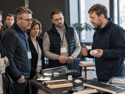 Démonstration d’équipements connectés de lutte antiparasitaire lors d’un atelier professionnel