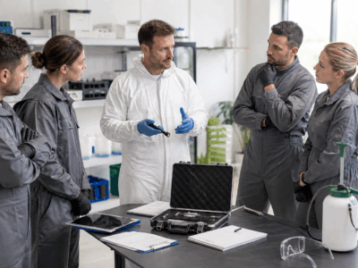 Formation de techniciens antiparasitaires sur les équipements de désinsectisation et de dératisation