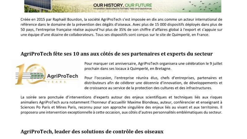 AgriProTech 10 ans