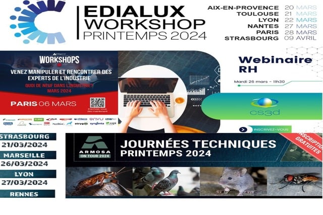 photos d'évènements du secteur 3D compilé : Workshop Edialux, Armosa on tour 2024, Ateliers Killgerm