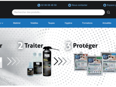 site e-commerce dédié aux solutions hygiène publique de Lodi Group