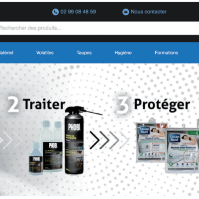 site e-commerce dédié aux solutions hygiène publique de Lodi Group